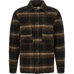 Brown Wool Full-Length Jacket