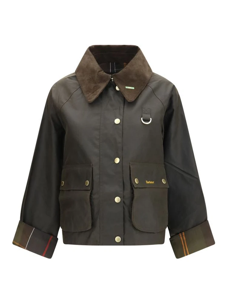 Bicolor Cotton Full-Length Jacket
