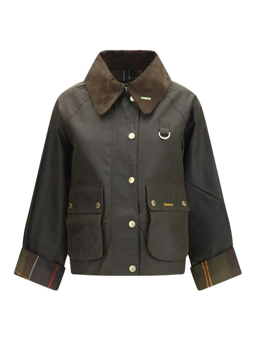 Bicolor Cotton Full-Length Jacket