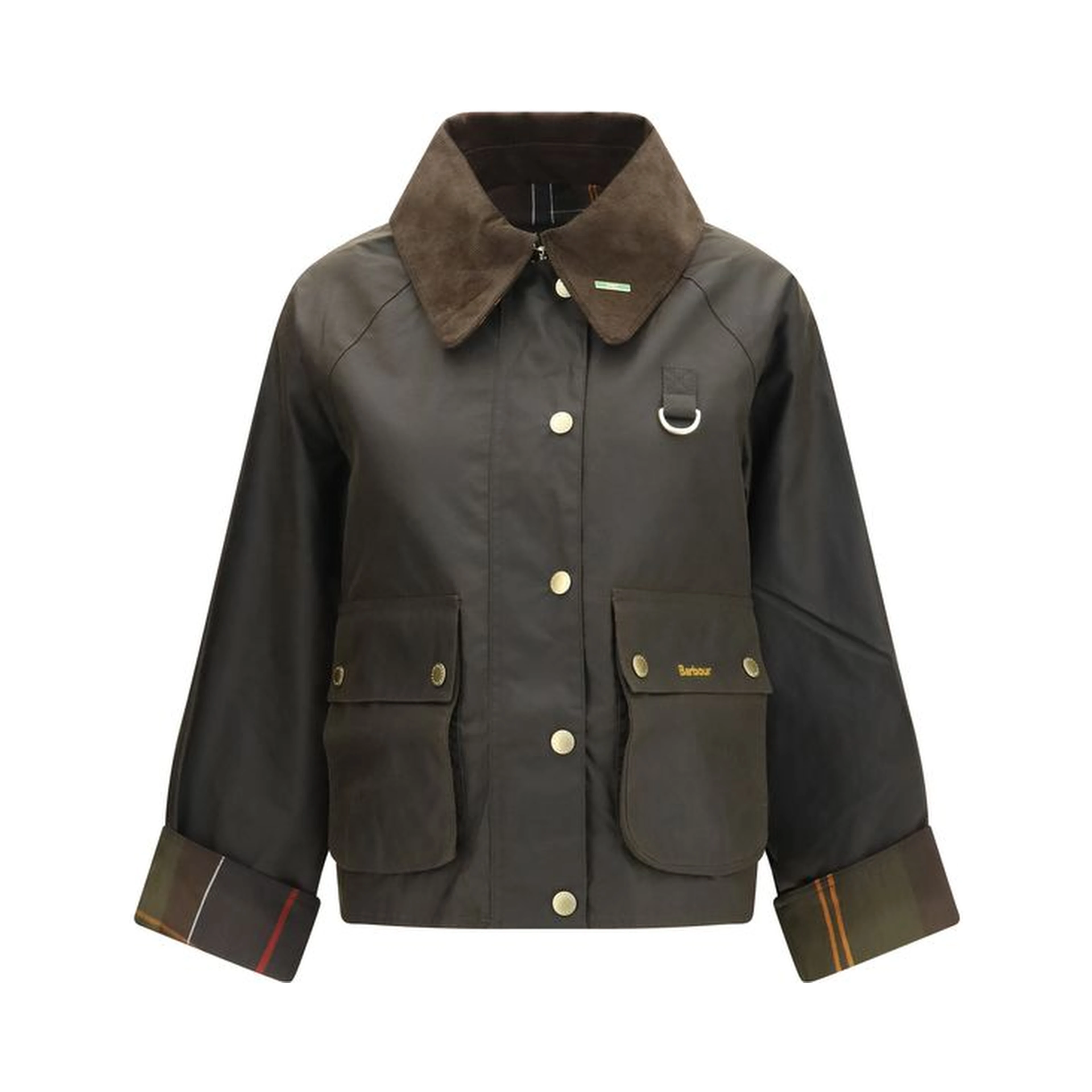 Bicolor Cotton Full-Length Jacket