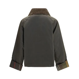 Bicolor Cotton Full-Length Jacket