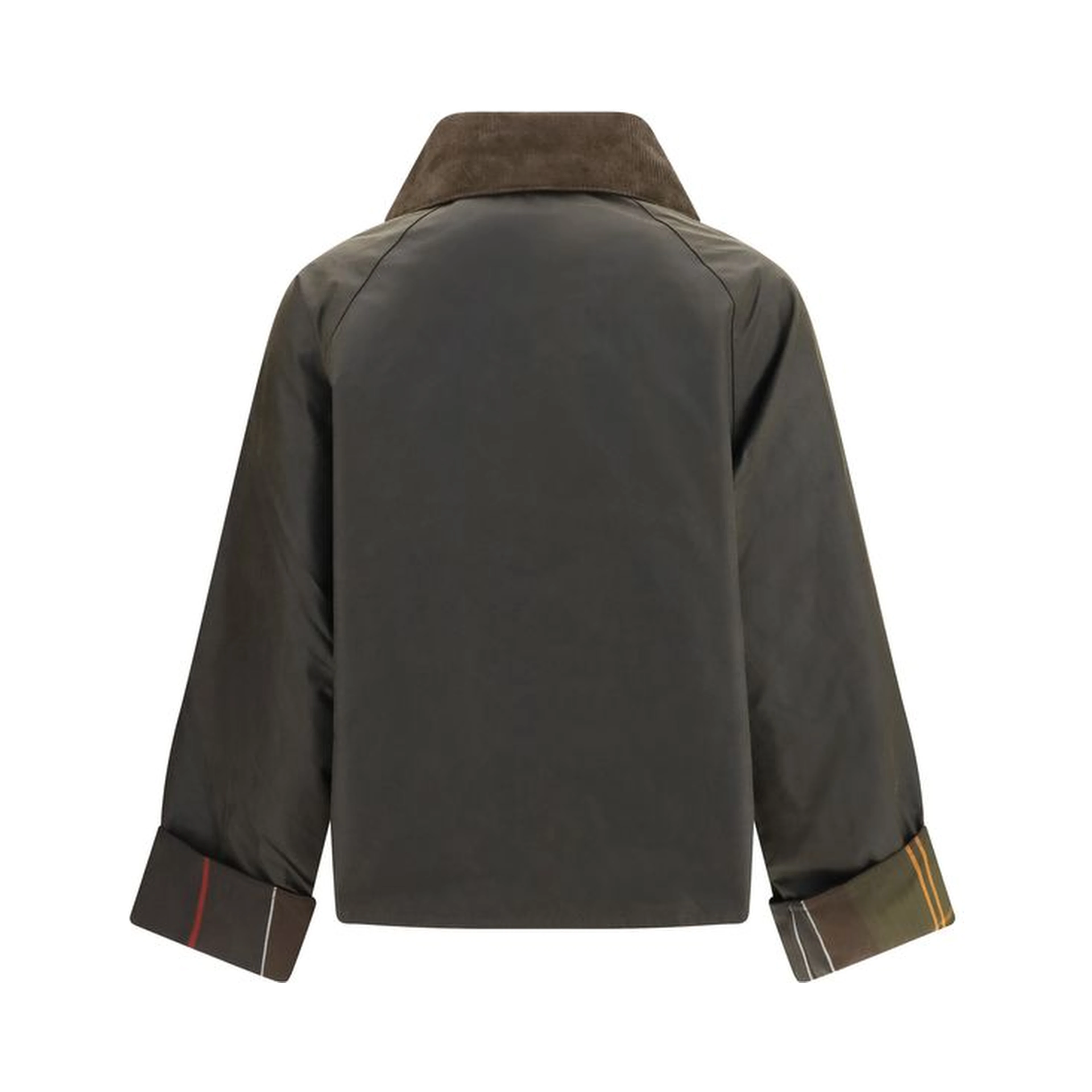 Bicolor Cotton Full-Length Jacket