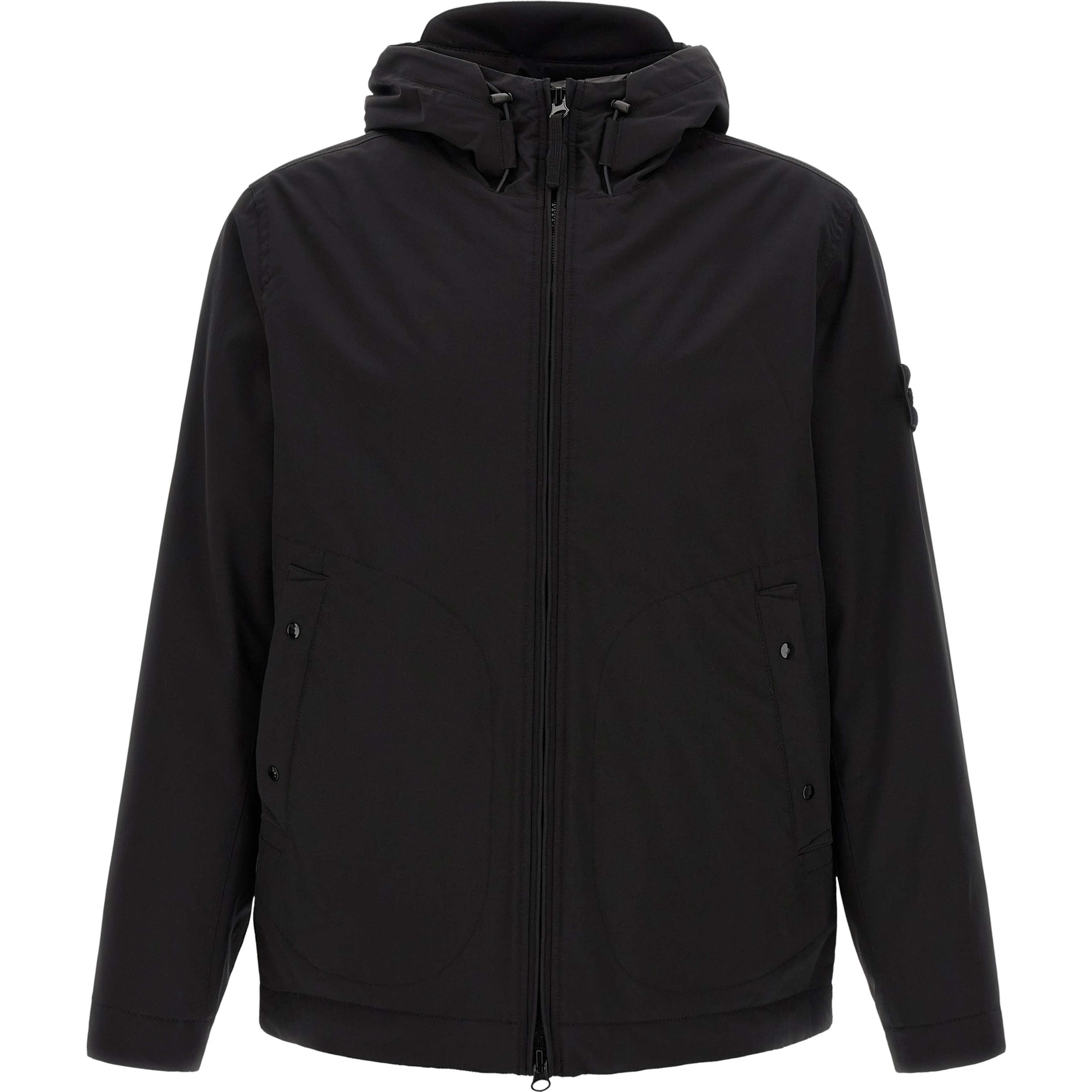 Black Polyester Shell Jacket