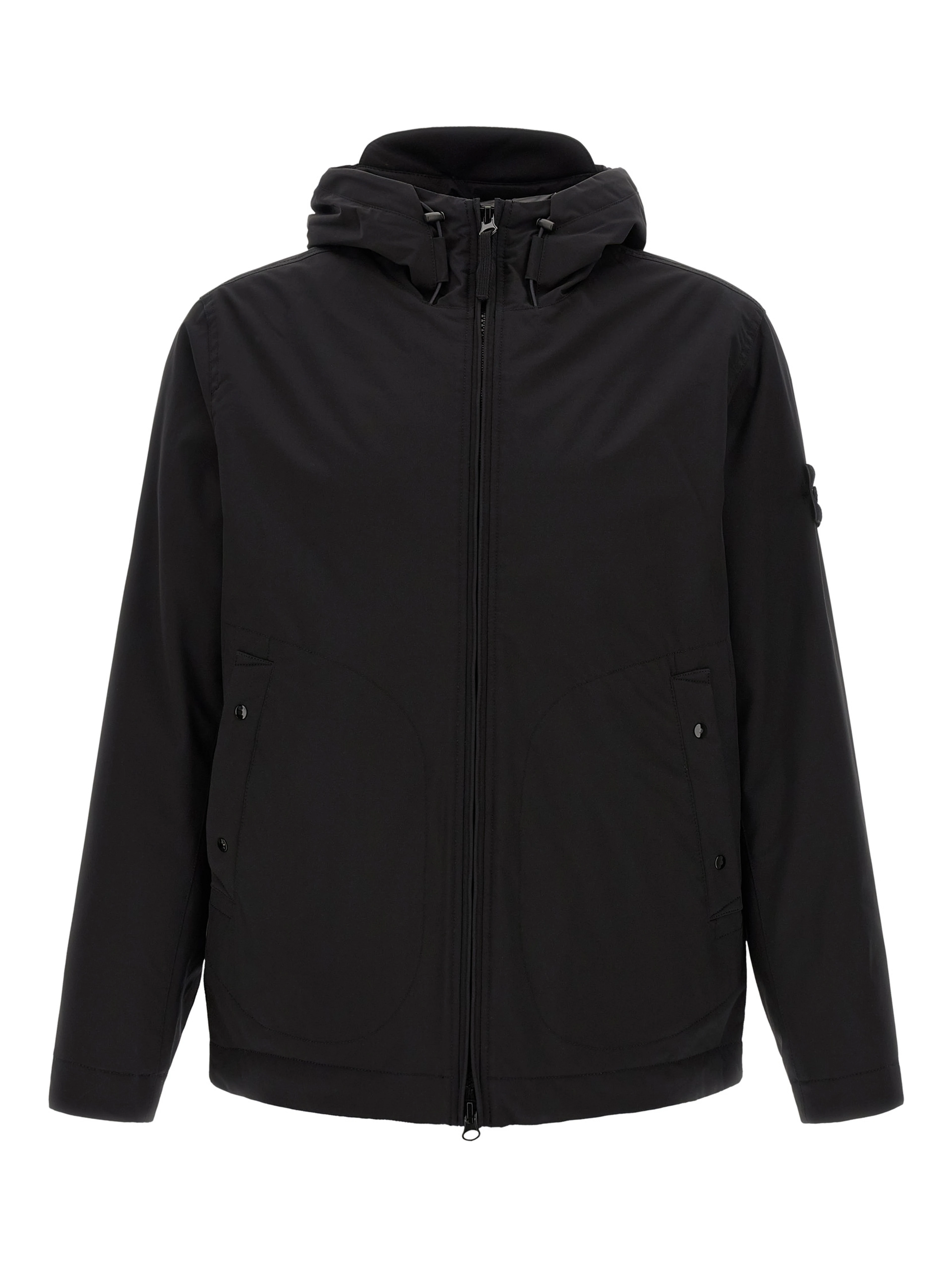 Black Polyester Shell Jacket