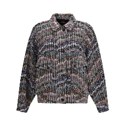Multicolor Fabric Full-Length Jacket