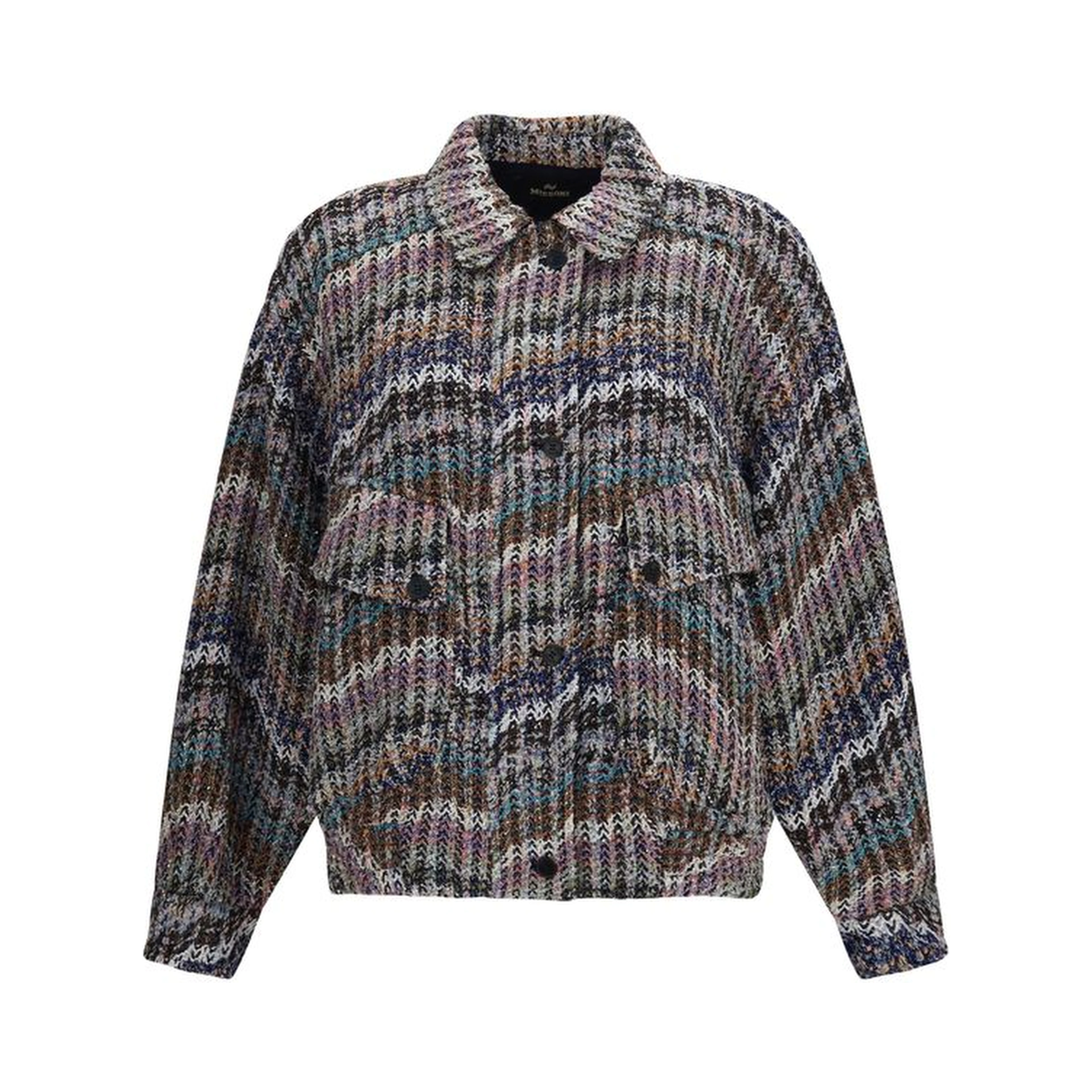 Multicolor Fabric Full-Length Jacket