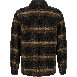 Brown Wool Full-Length Jacket