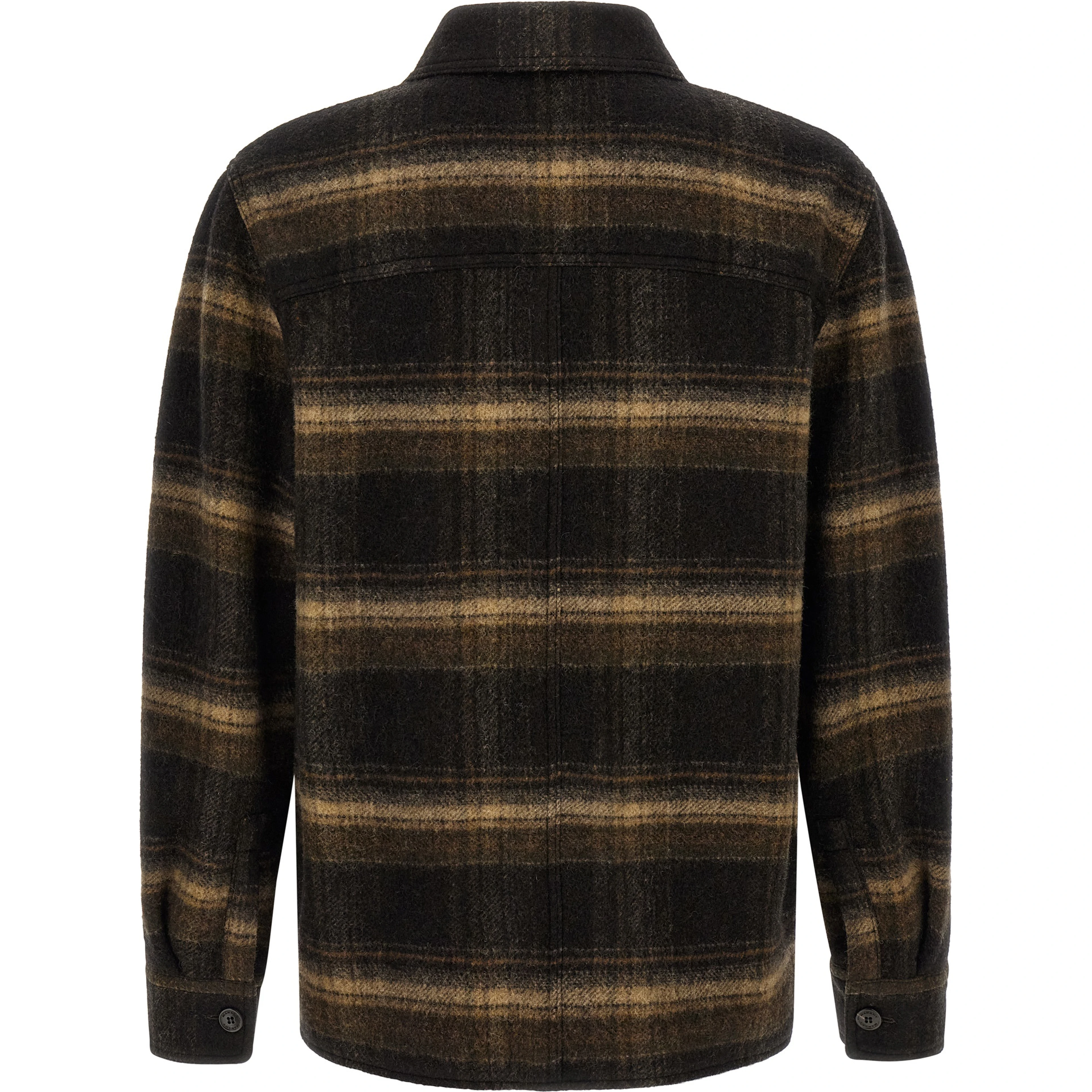 Brown Wool Full-Length Jacket