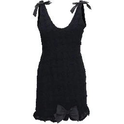 Black Cotton Casual Dress