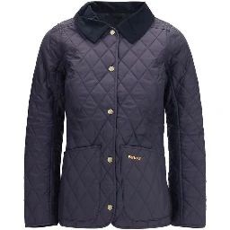 Blue Polyamide Full-Length Jacket