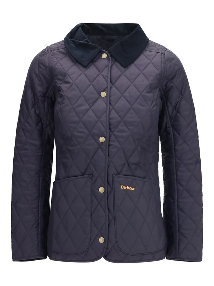 Blue Polyamide Full-Length Jacket