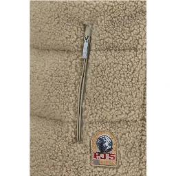 Beige Polyester Sleeveless Jacket