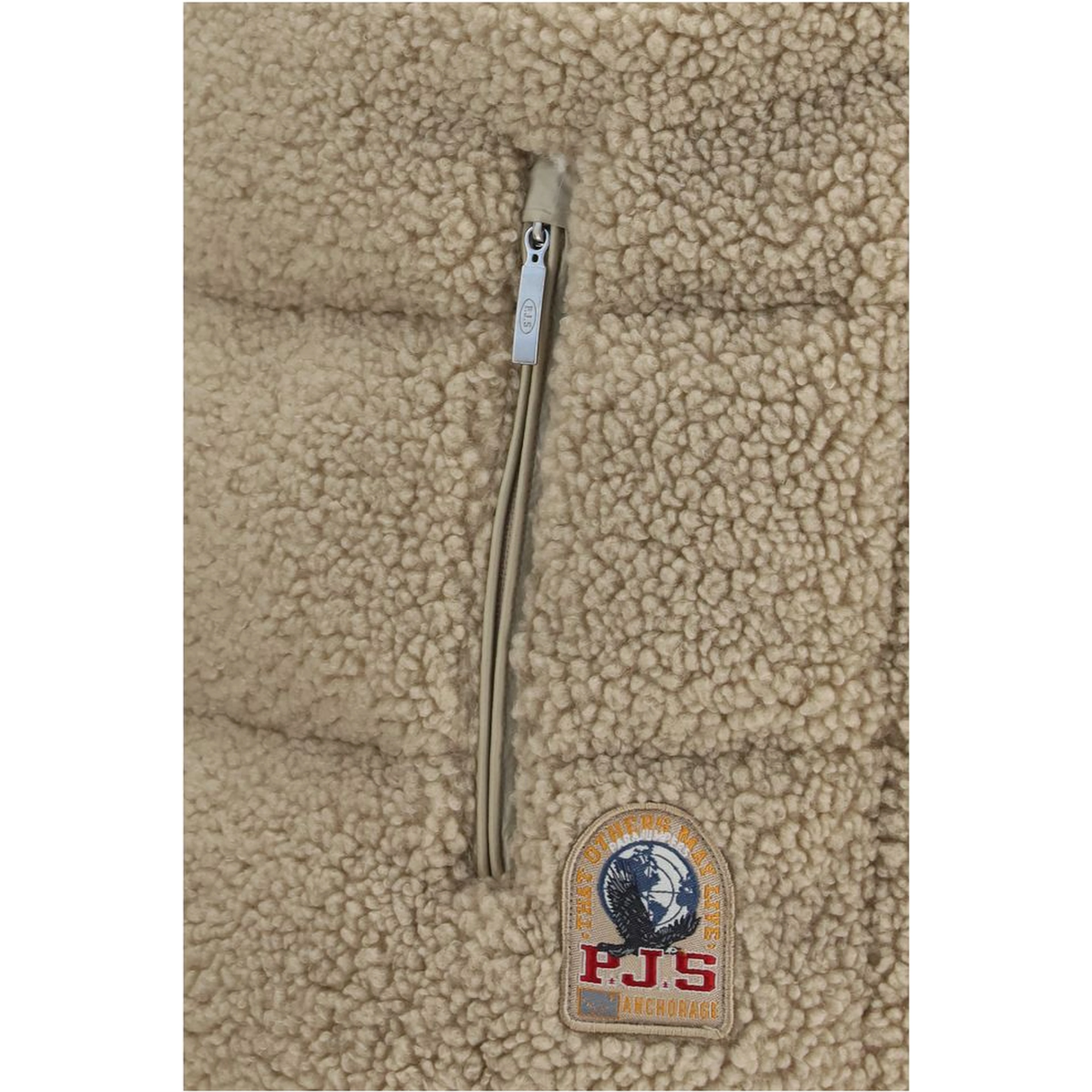 Beige Polyester Sleeveless Jacket