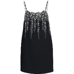 Black Wool Oves Aries Cocktail Dress