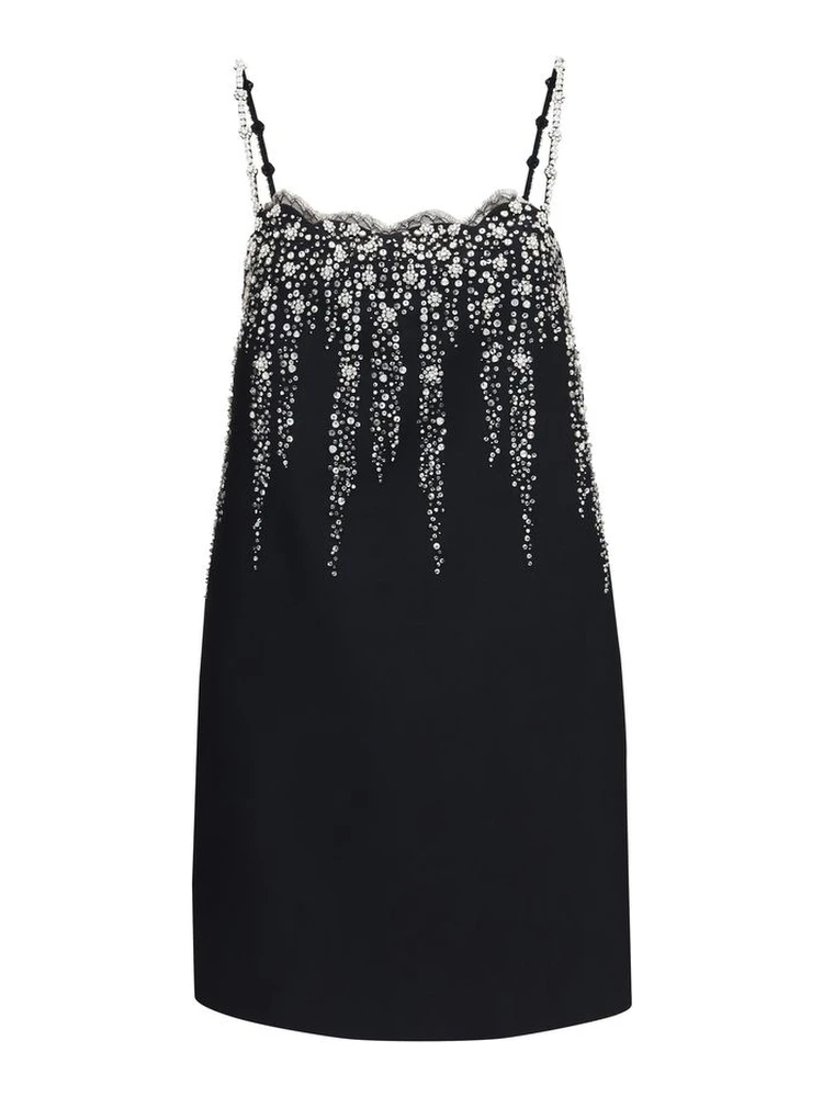 Black Wool Oves Aries Cocktail Dress