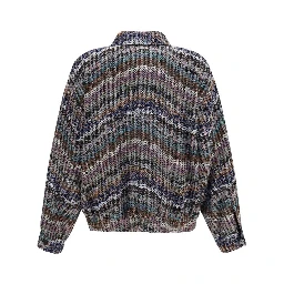 Multicolor Fabric Full-Length Jacket