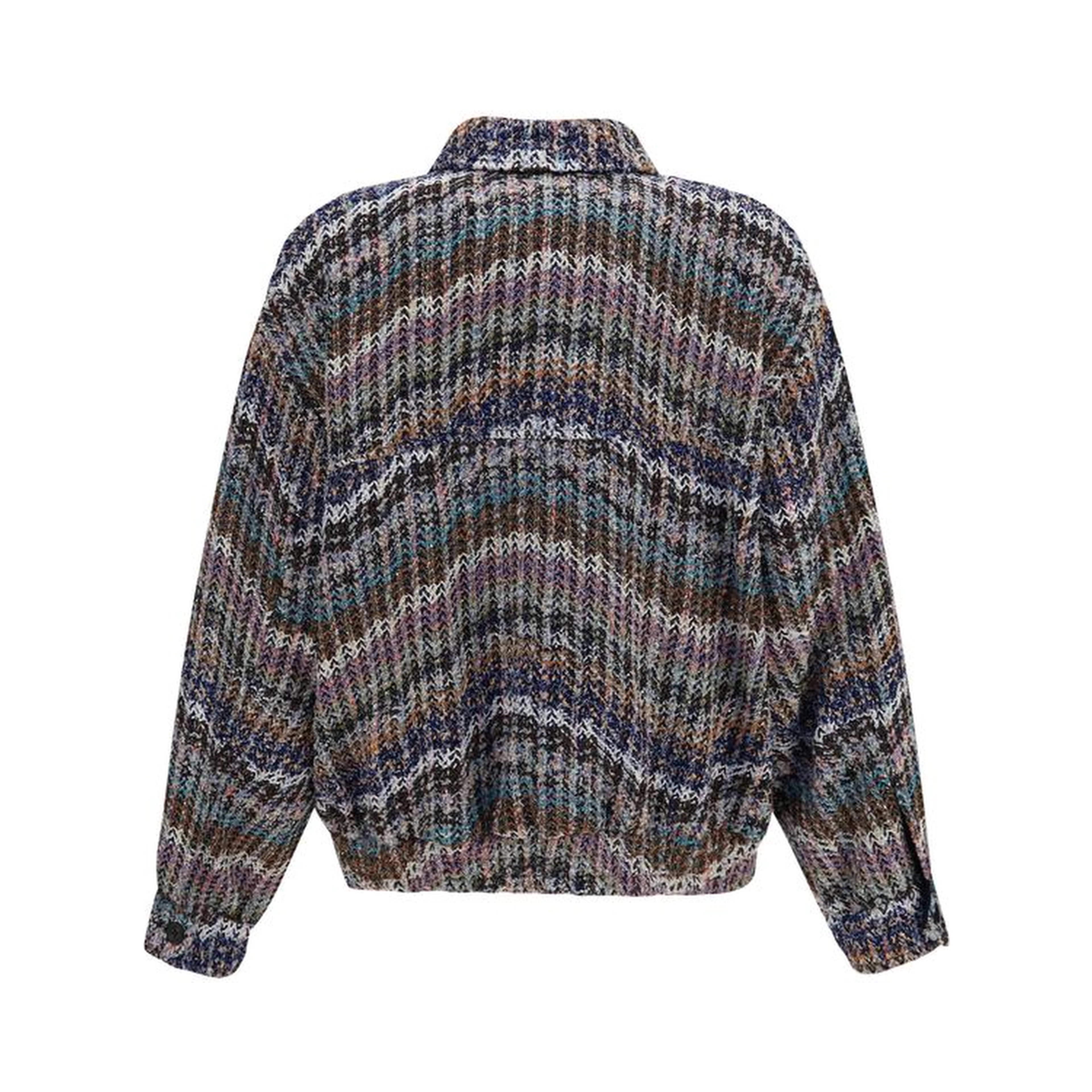 Multicolor Fabric Full-Length Jacket
