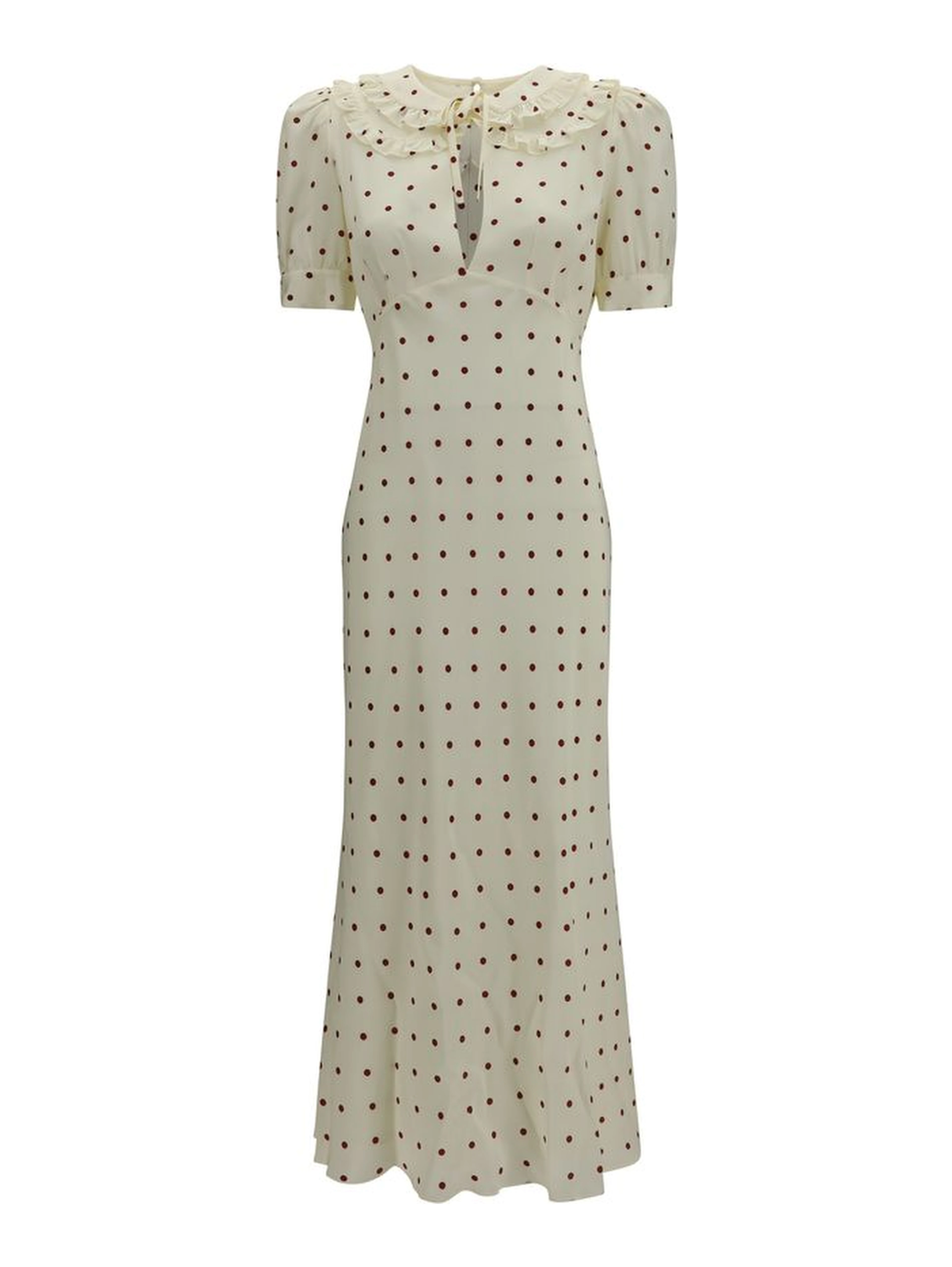 Beige Silk Casual Dress