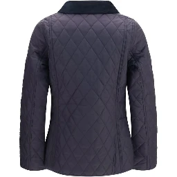 Blue Polyamide Full-Length Jacket