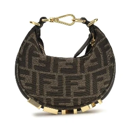 Brown Polyamide Shoulder Bag