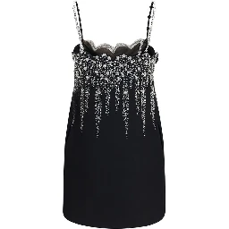 Black Wool Oves Aries Cocktail Dress