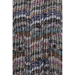 Multicolor Fabric Full-Length Jacket