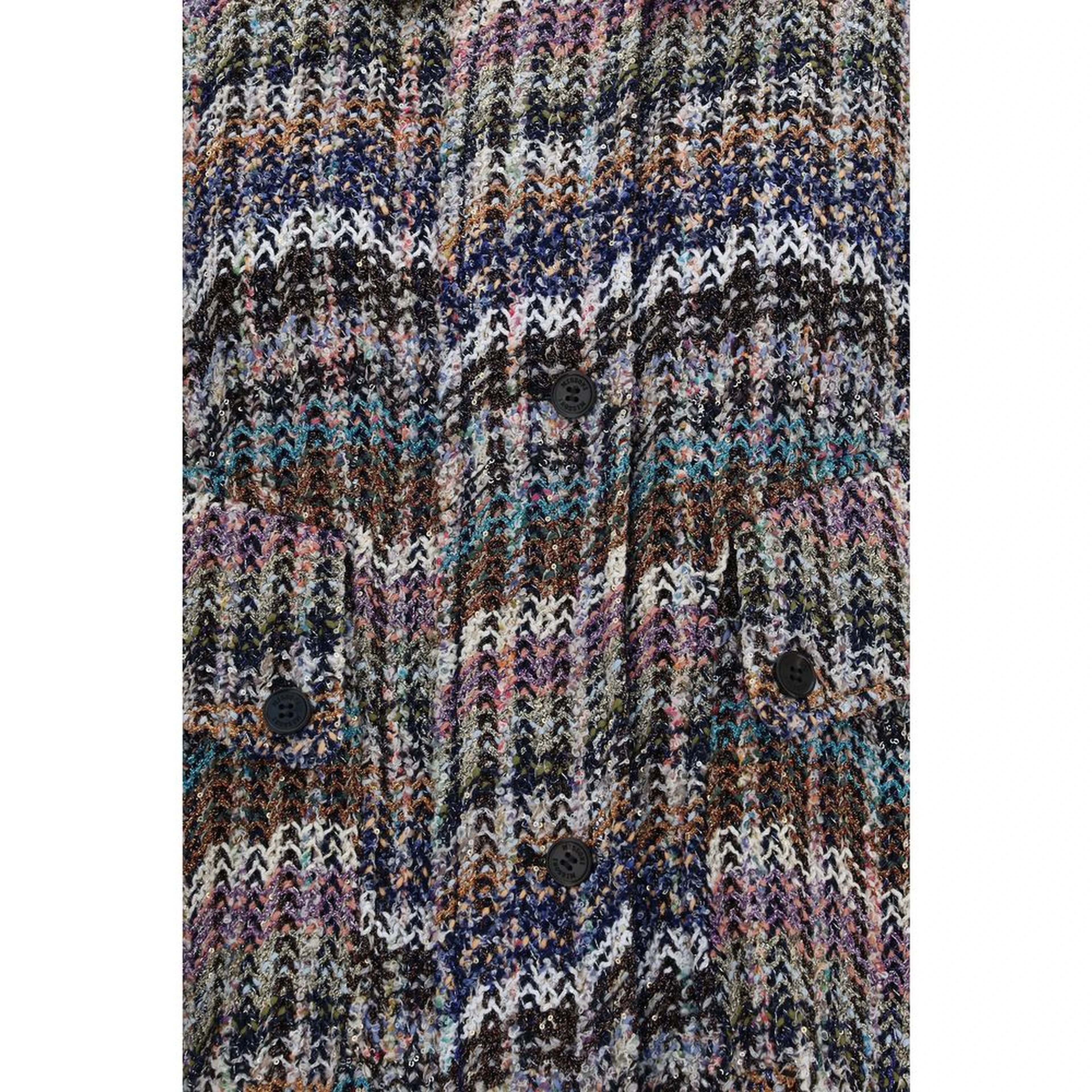 Multicolor Fabric Full-Length Jacket