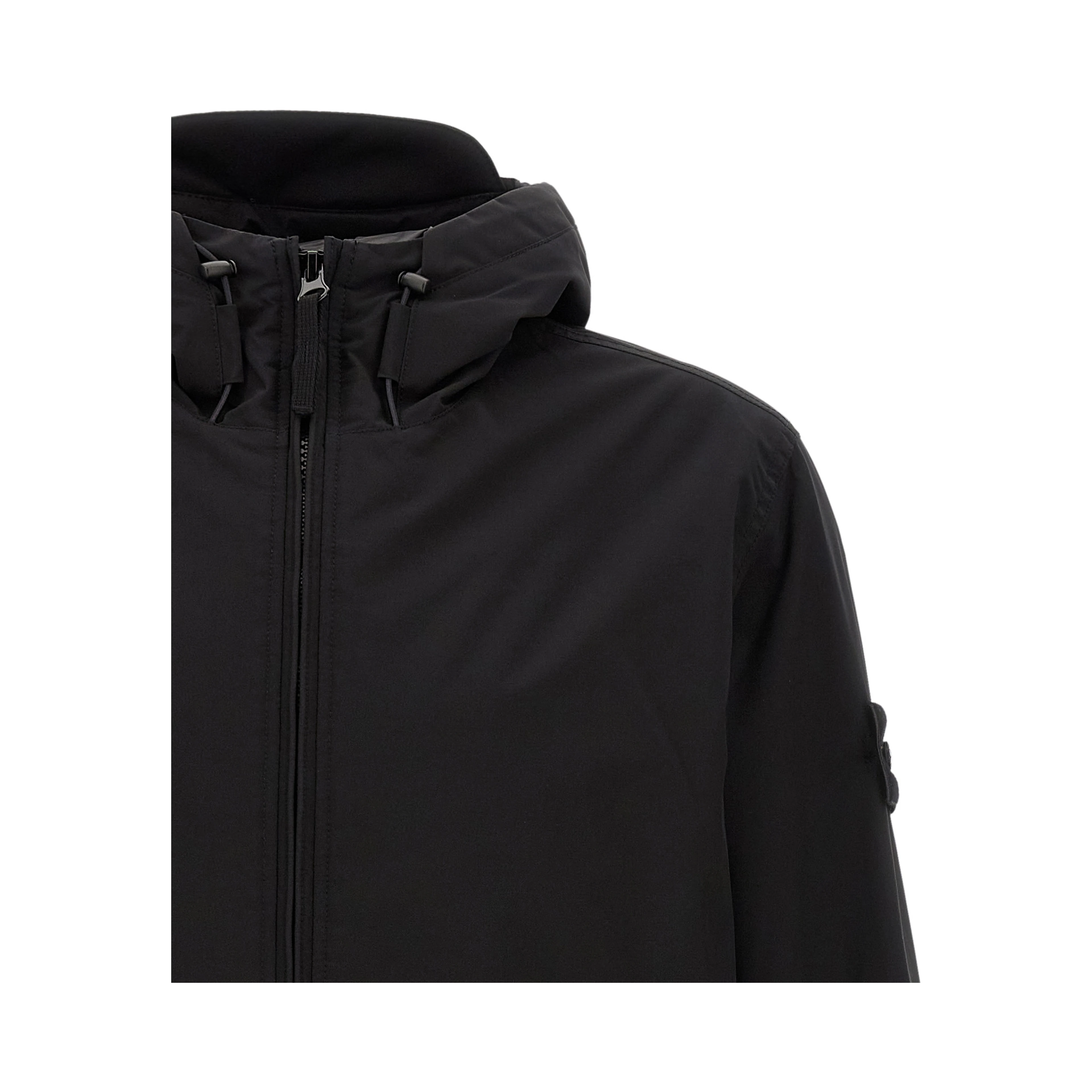Black Polyester Shell Jacket