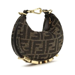 Brown Polyamide Shoulder Bag
