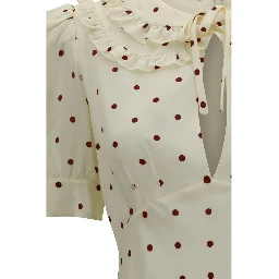 Beige Silk Casual Dress