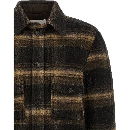 Brown Wool Full-Length Jacket
