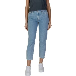 Light Blue Cotton Mom Jeans