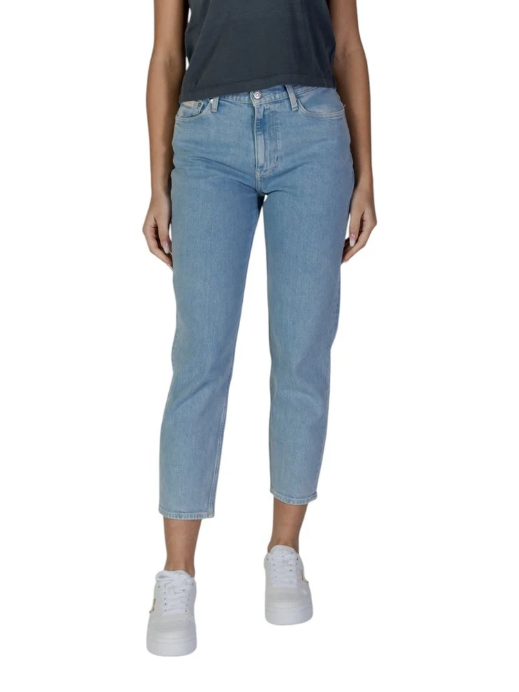 Light Blue Cotton Mom Jeans