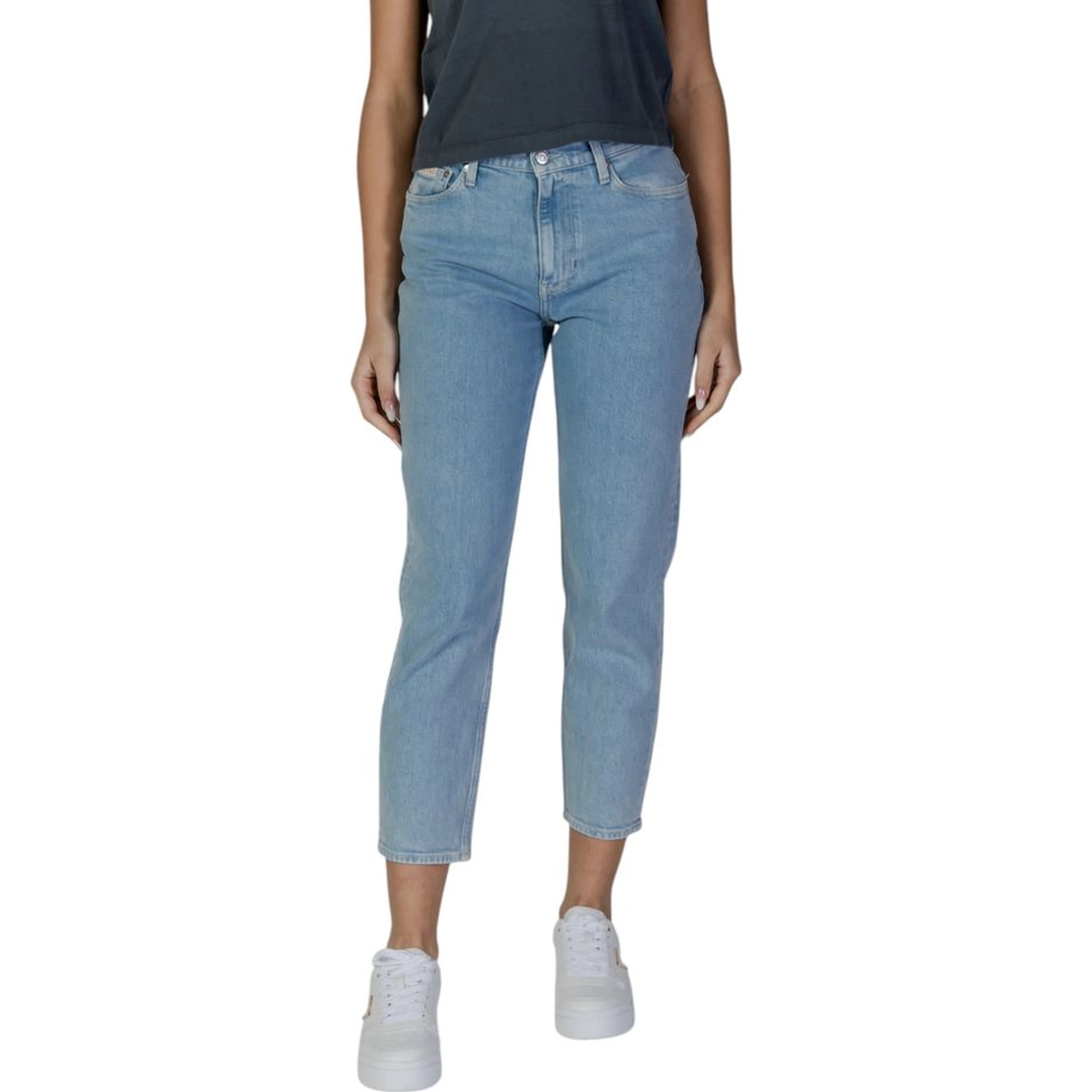 Light Blue Cotton Mom Jeans