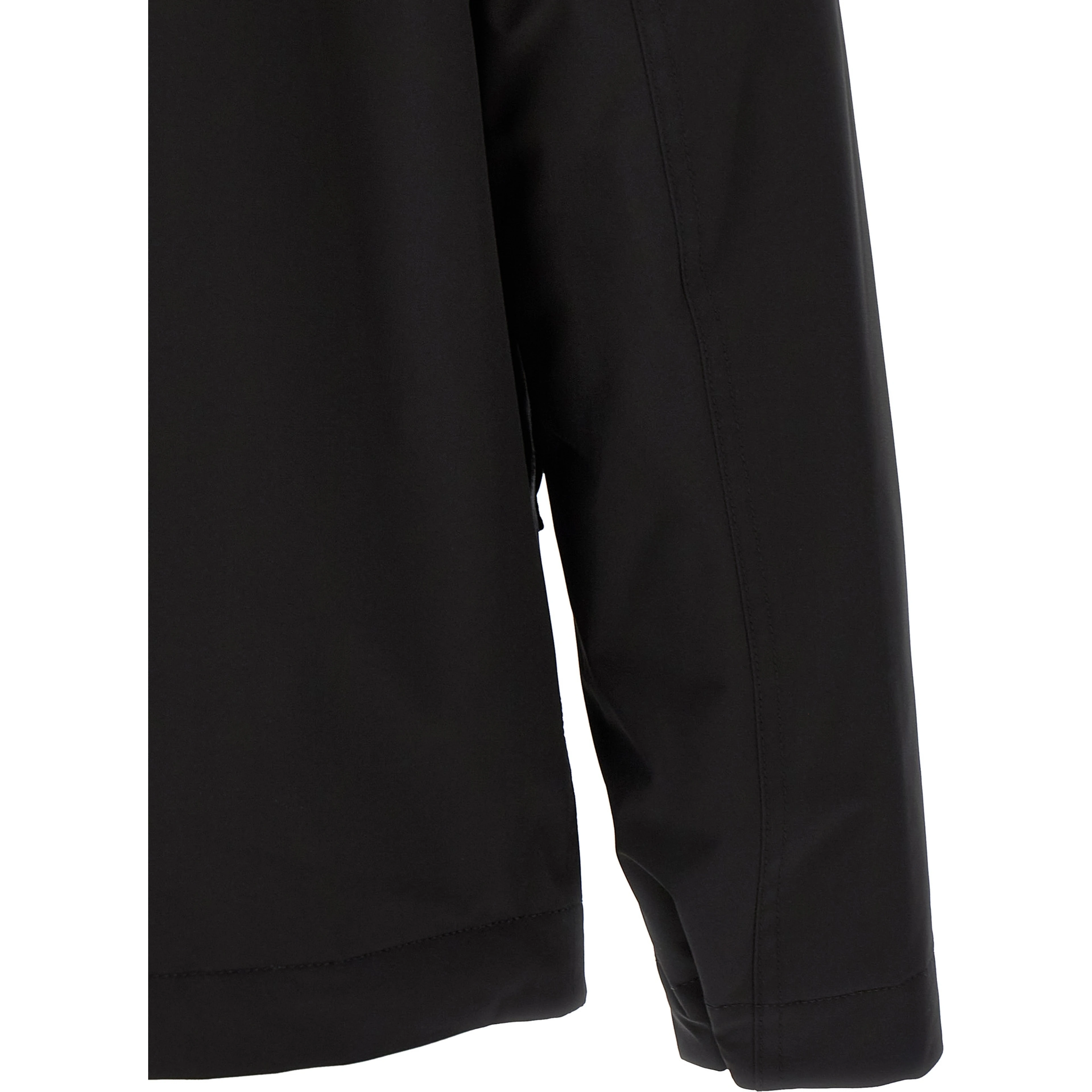 Black Polyester Shell Jacket