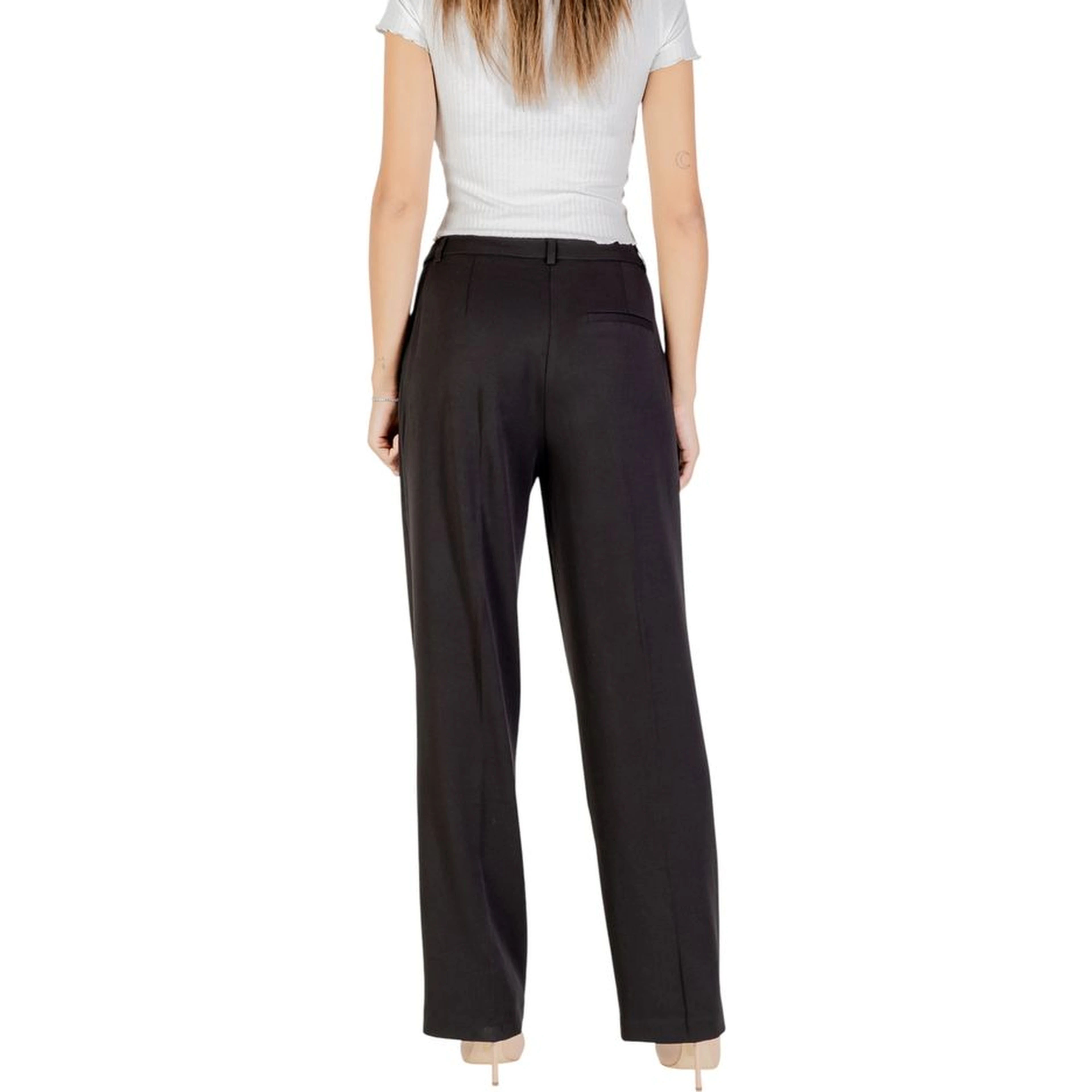 Black Recycled Polyester Dress Pants