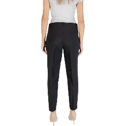 Black Recycled Polyester Casual Pants