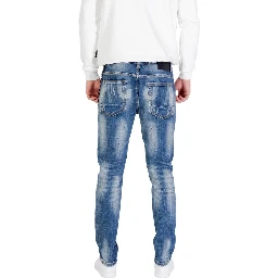 Blue Cotton Skinny Jeans