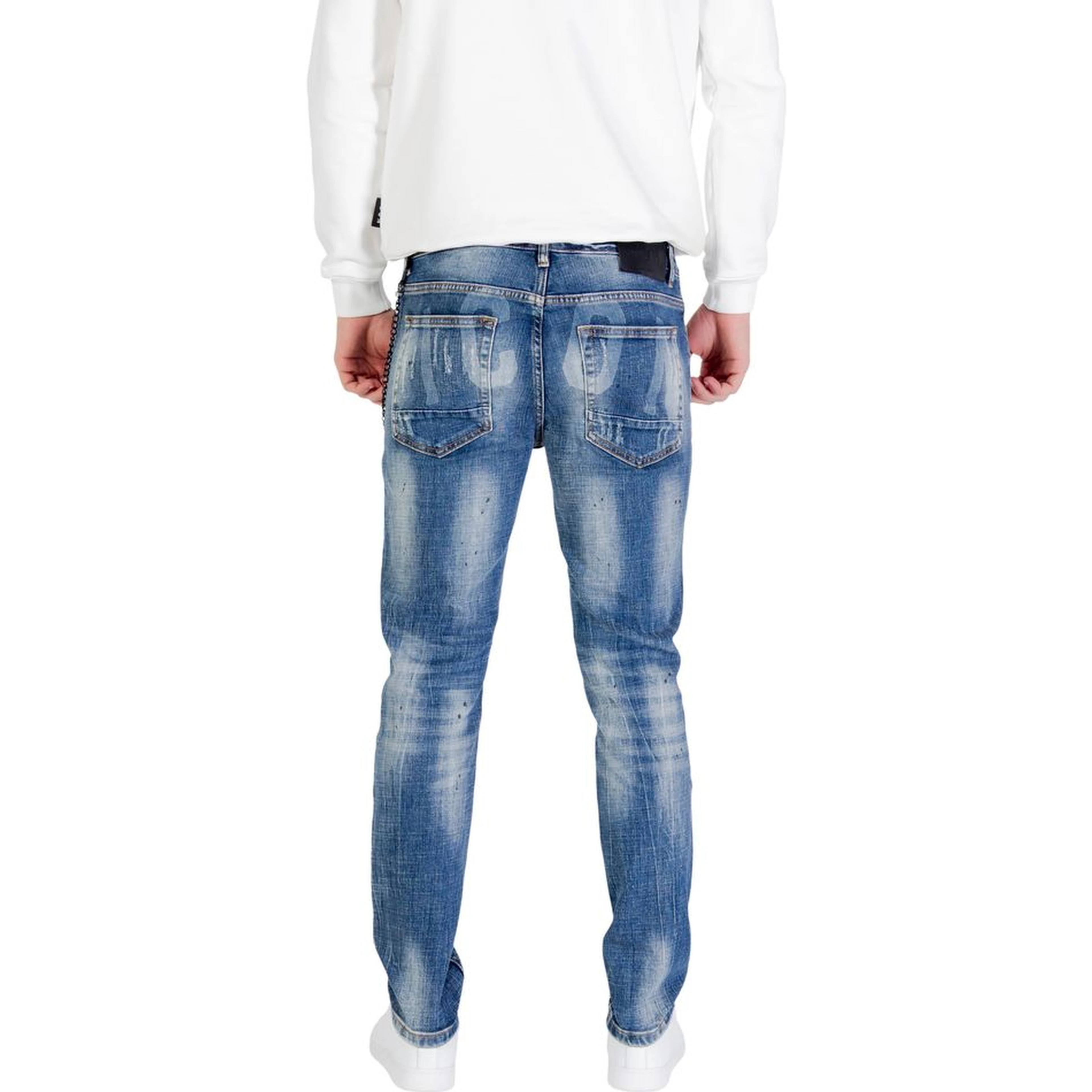 Blue Cotton Skinny Jeans
