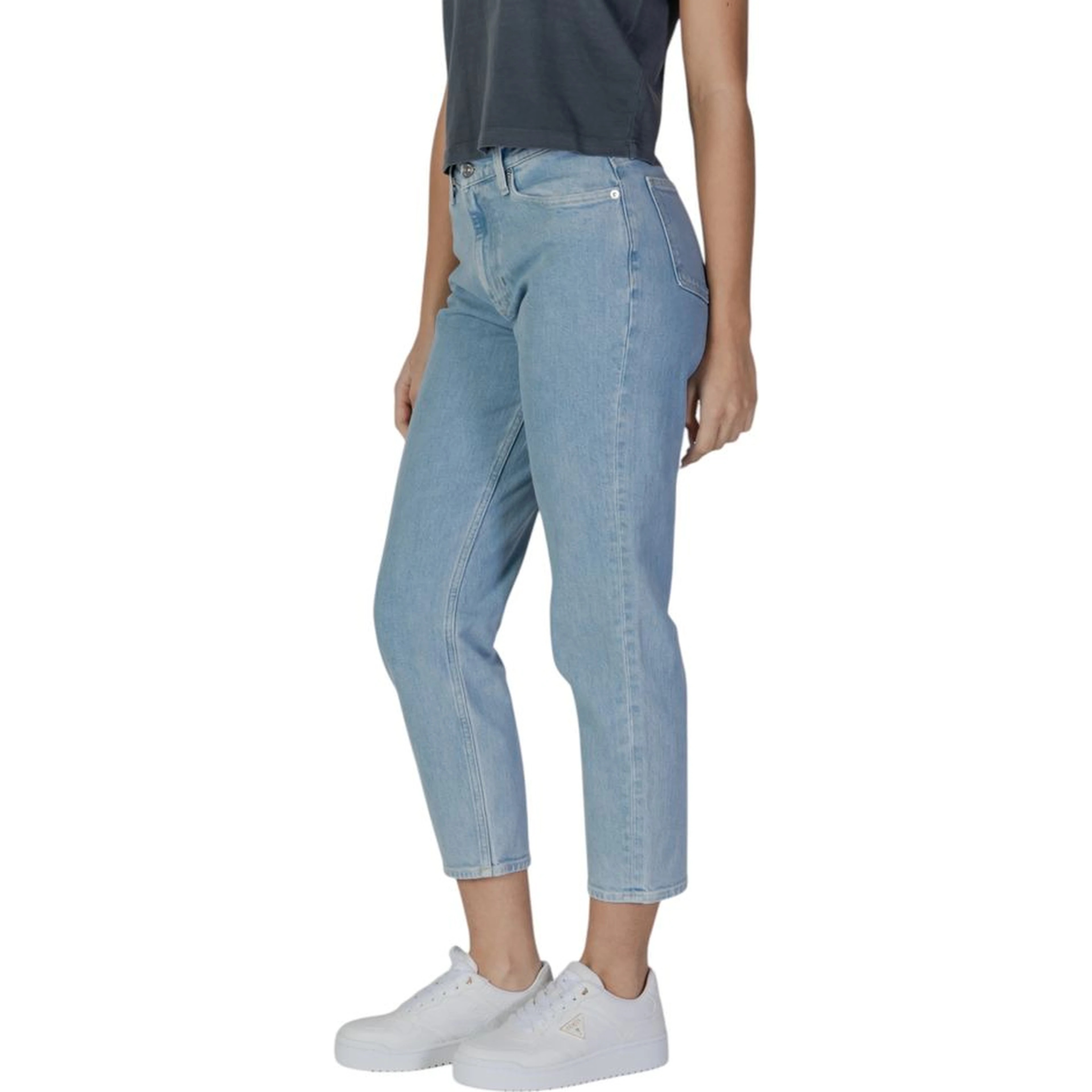 Light Blue Cotton Mom Jeans