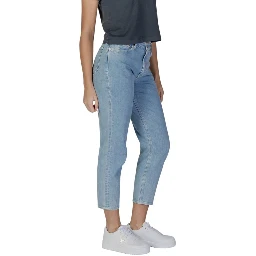 Light Blue Cotton Mom Jeans