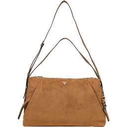 Brown Polyester Handbag