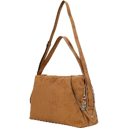 Brown Polyester Handbag