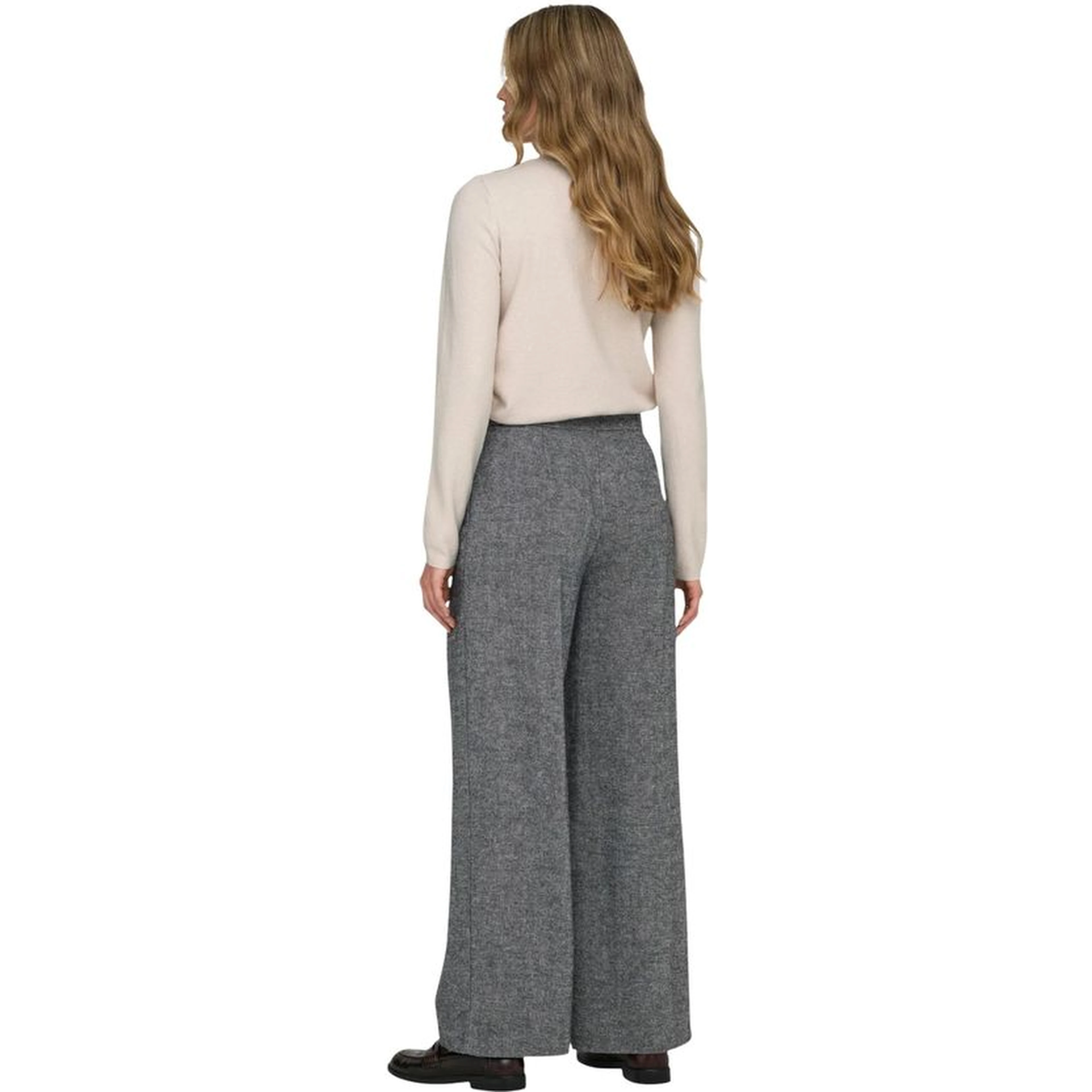 Gray Recycled Polyester Casual Pants