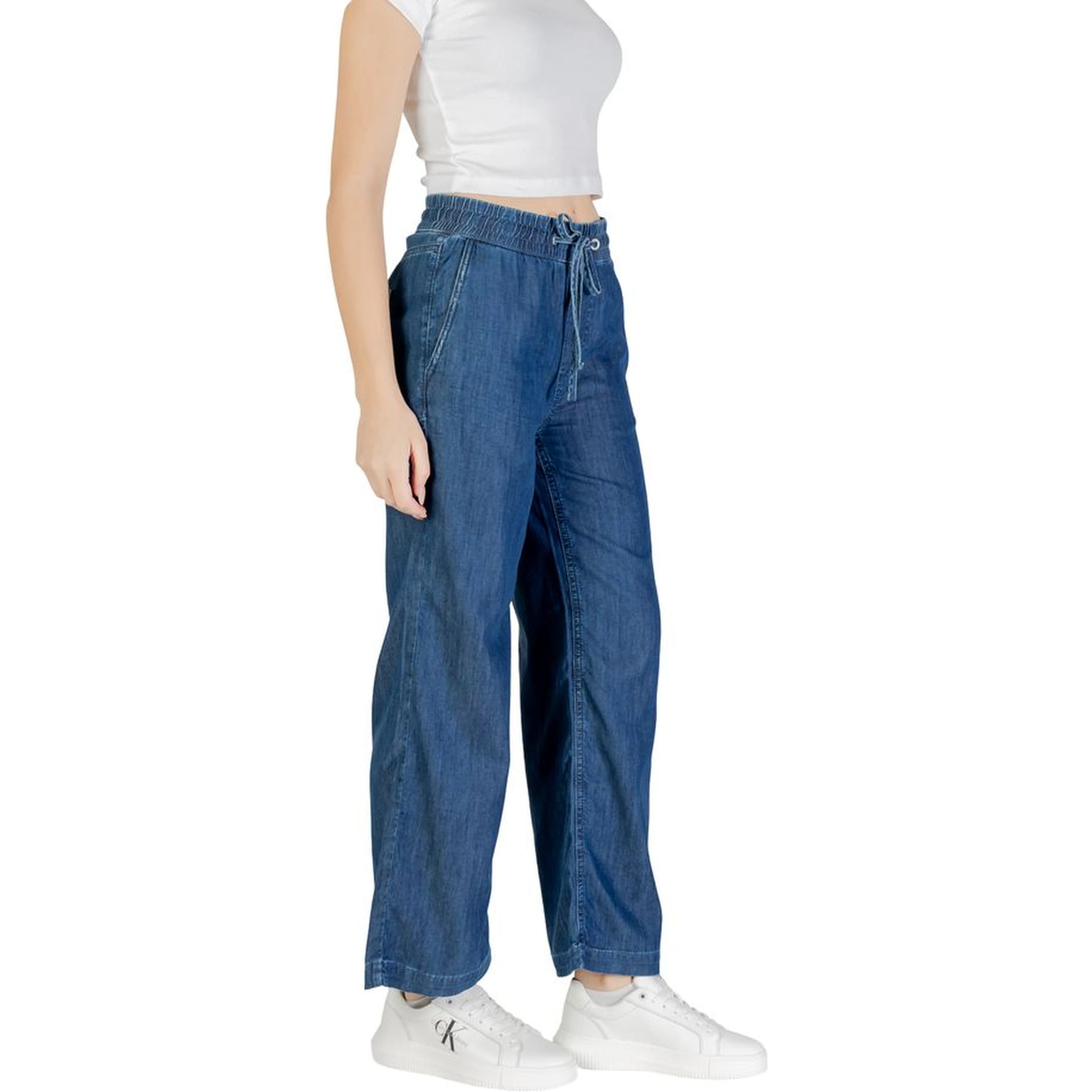 Blue Lyocell Mom Jeans
