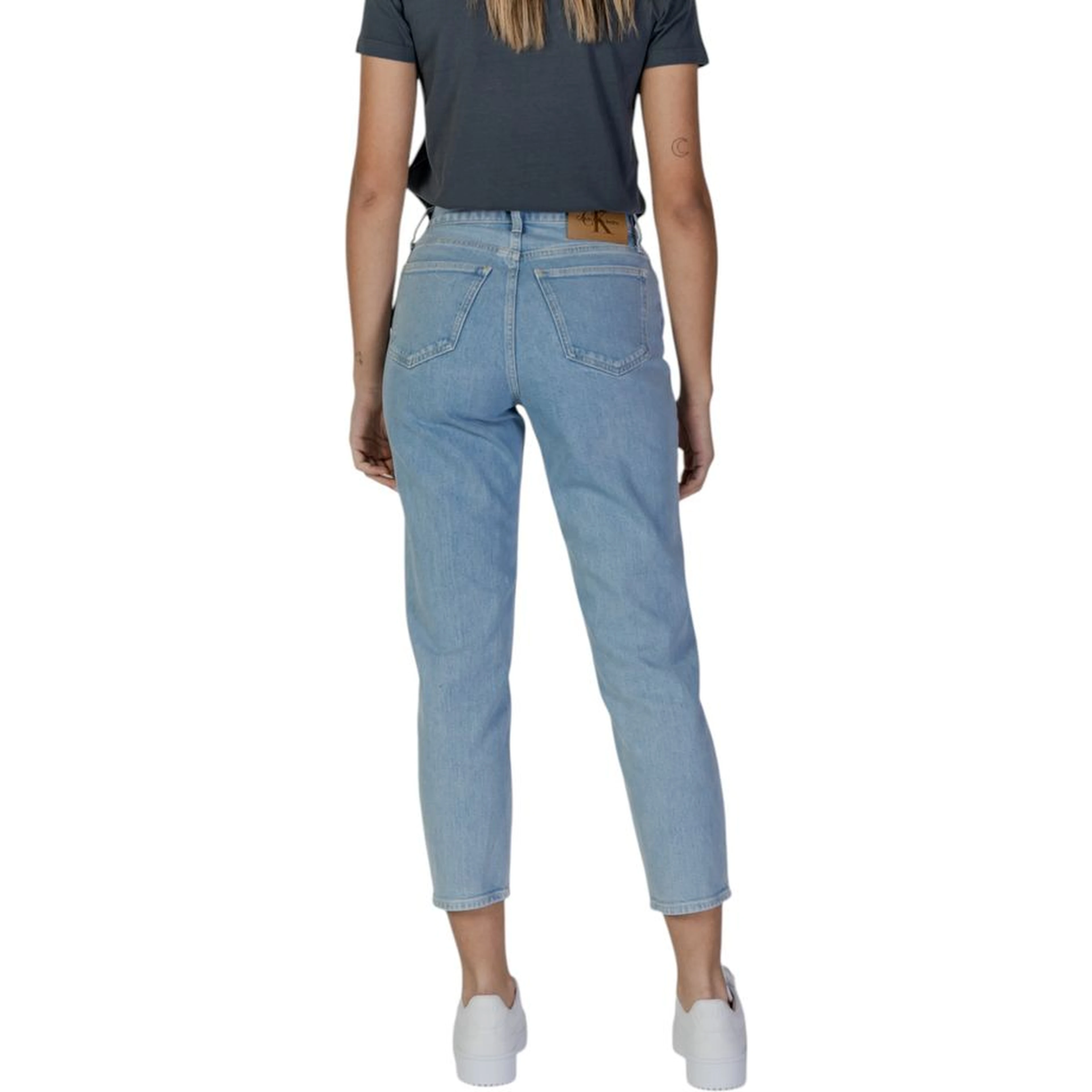 Light Blue Cotton Mom Jeans