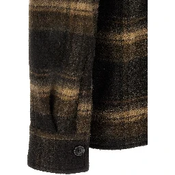 Brown Wool Full-Length Jacket