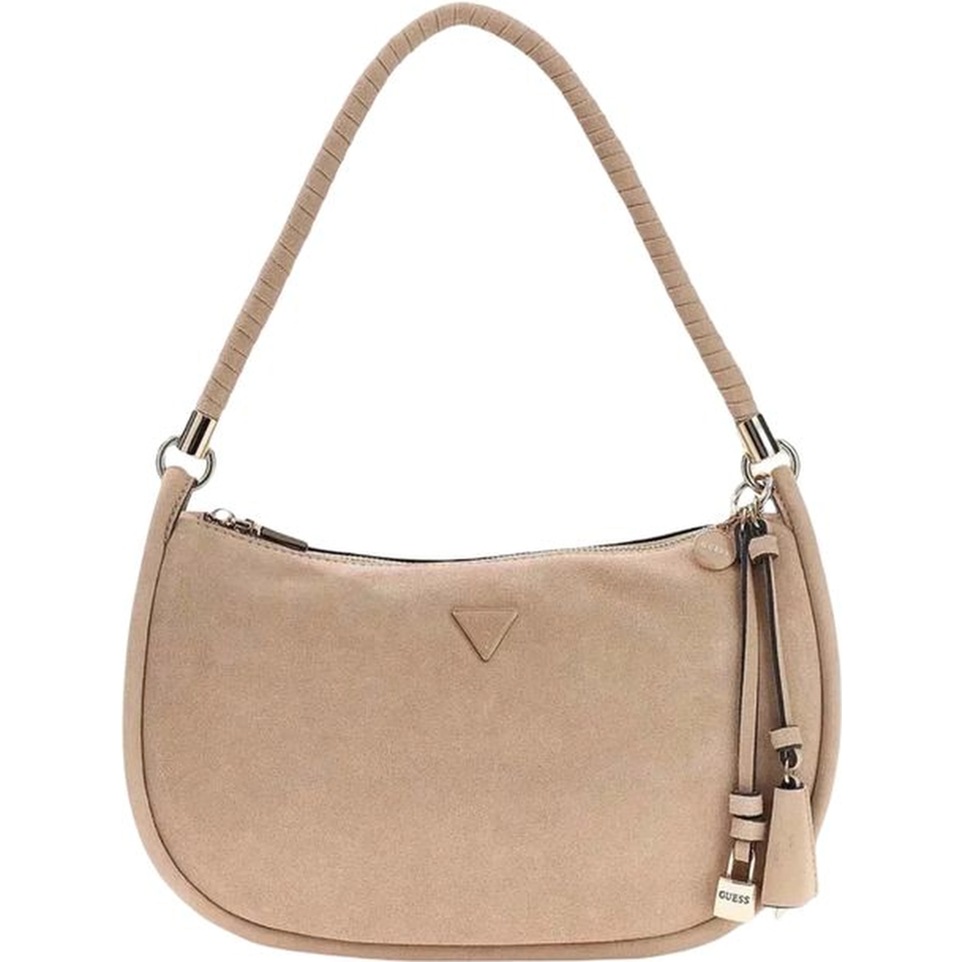 Beige Suede Leather Handbag