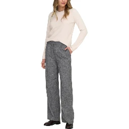 Gray Recycled Polyester Casual Pants