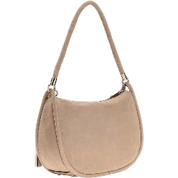 Beige Suede Leather Handbag